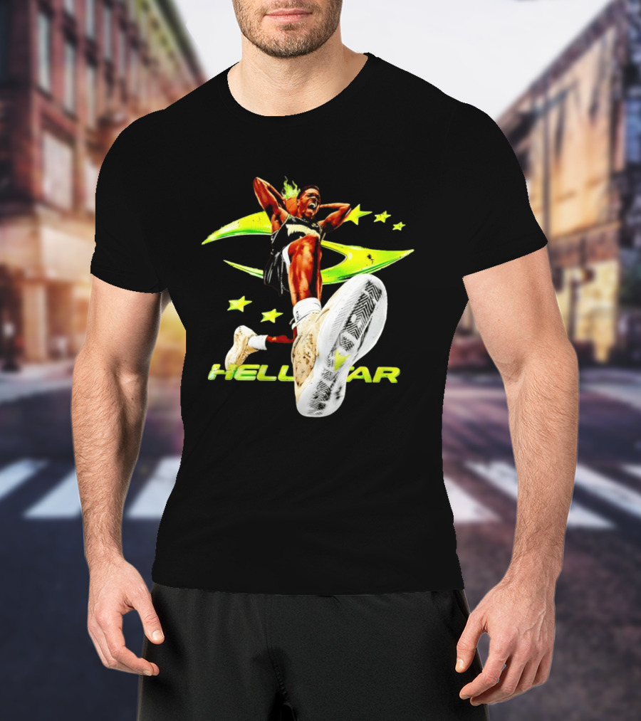 Hell Star Anthony Edwards Minnesota Timberwolves Dunk Flame T-Shirt