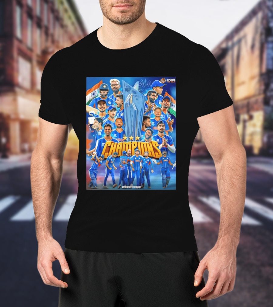 Indian Cricket Champions ICC Men's T20 World Cup 2026 Celebration T-Shirt