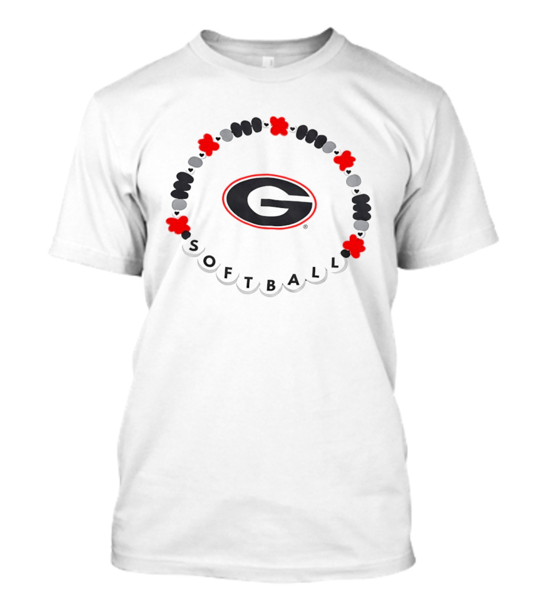Georgia Bulldogs Softball Beaded Bracelet T-Shirt