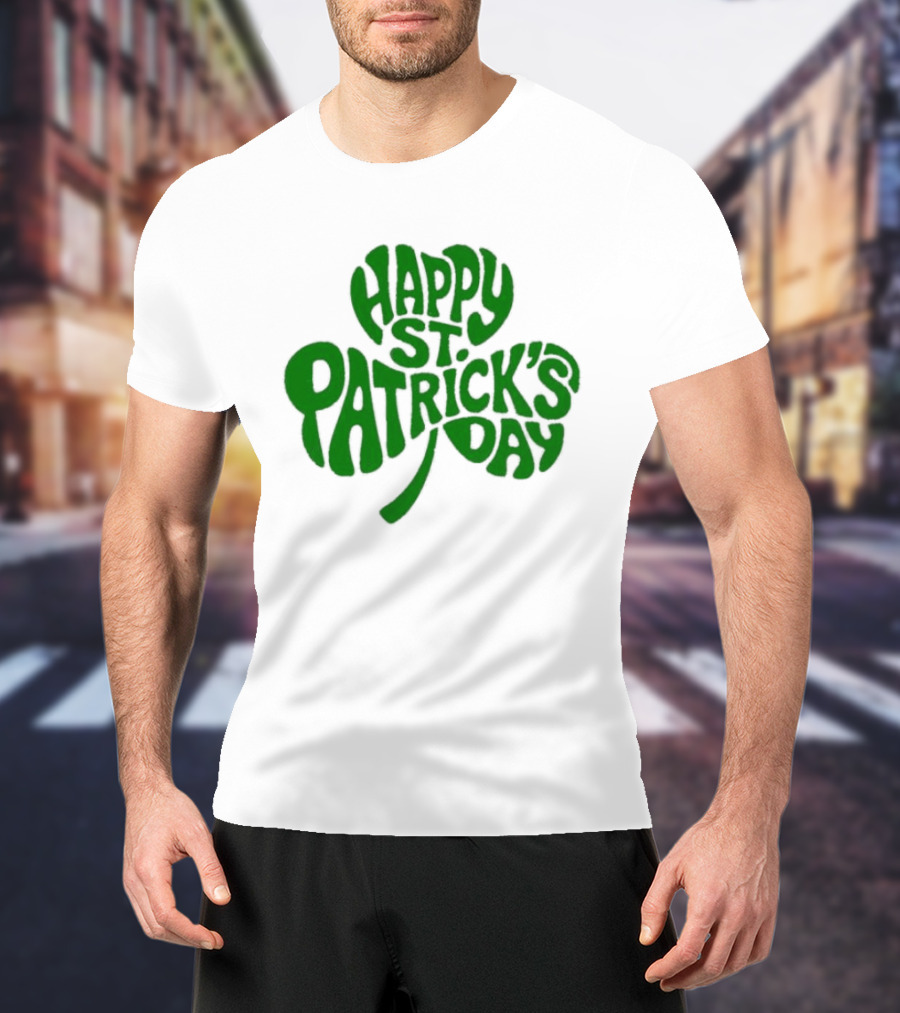 Happy St. Patrick's Day Green Clover Shamrock Celebration T-Shirt