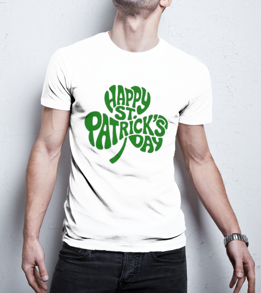 Happy St. Patrick's Day Green Clover Shamrock Celebration T-Shirt