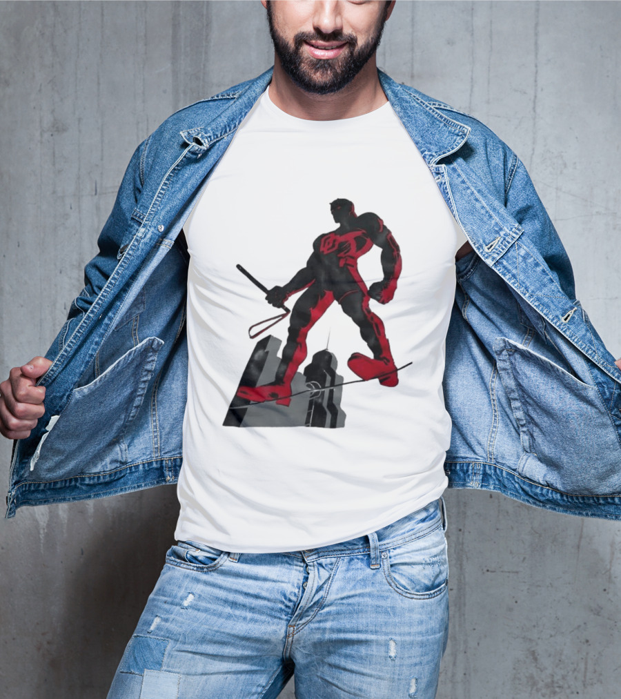 Daredevil Marvel Red Superhero Cityscape T-Shirt