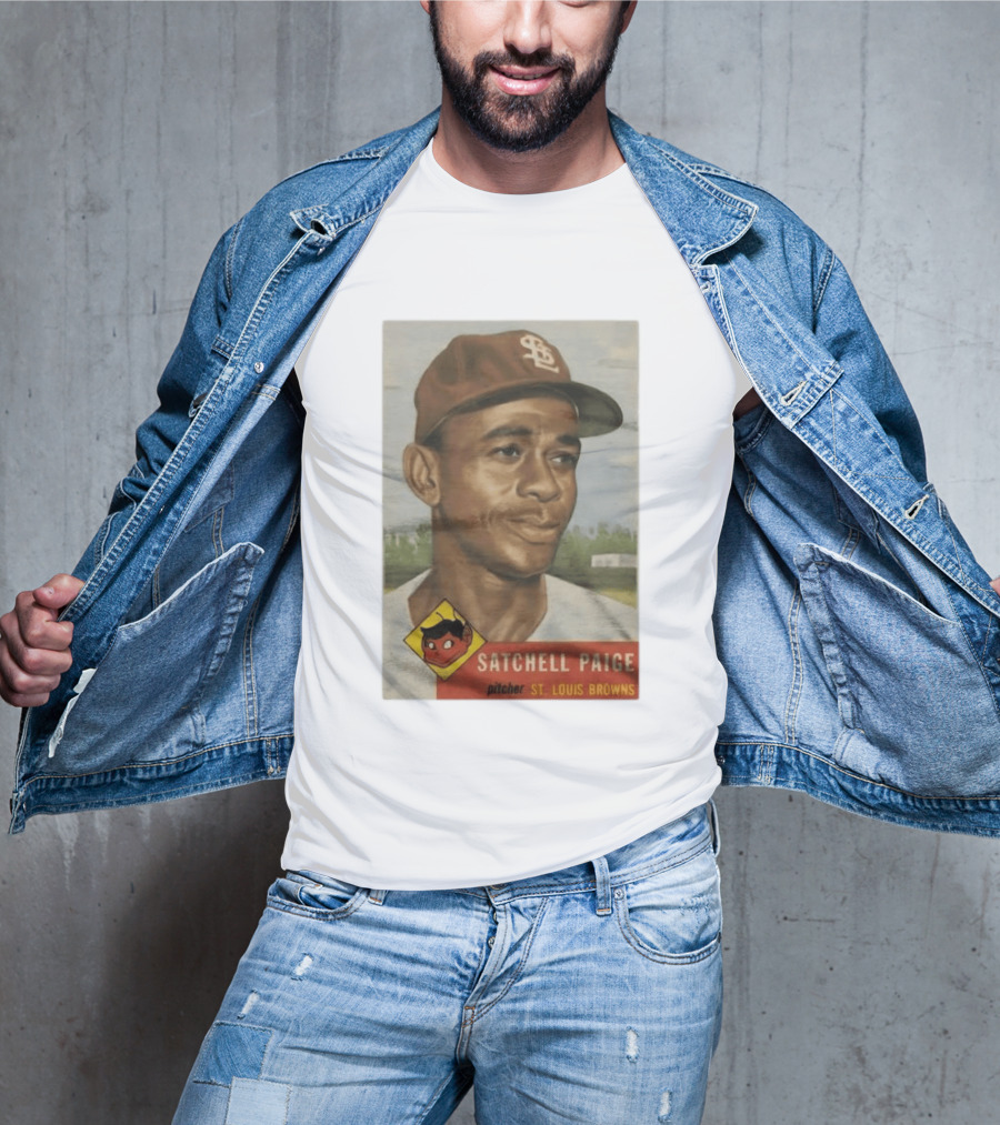 Satchell Paige St. Louis Browns Pitcher Vintage Baseball Card T-Shirt