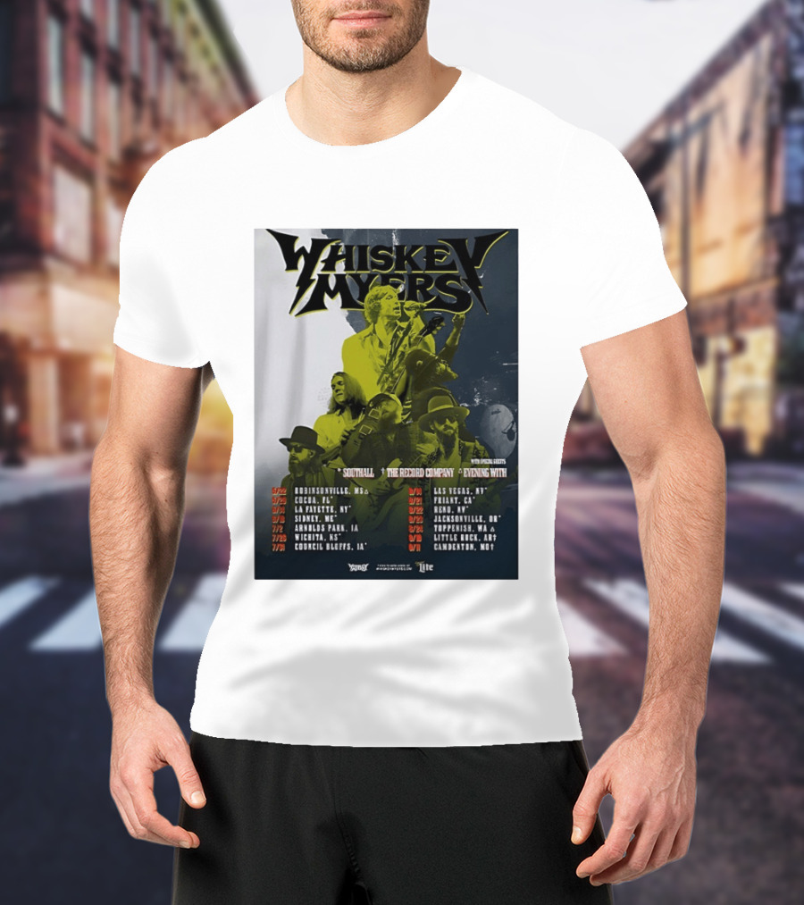 Whiskey Myers 2026 Tour North America Dates With Southall And The Record Company T-Shirt