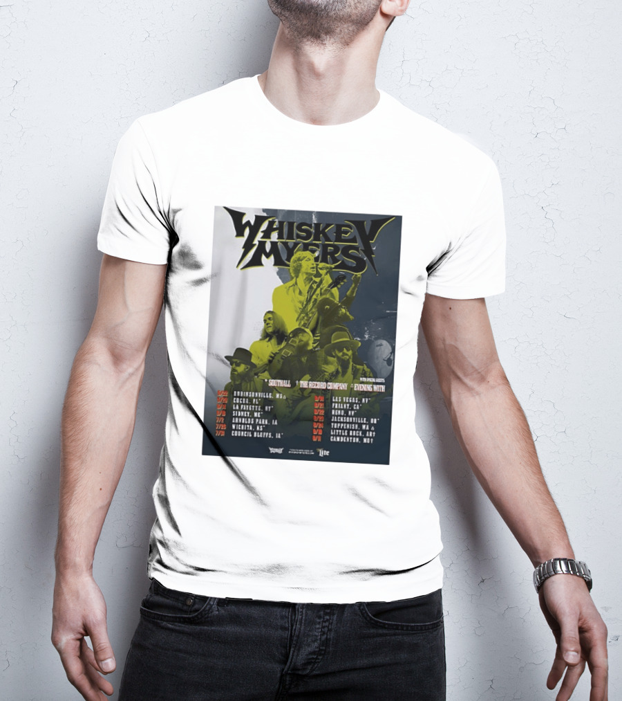 Whiskey Myers 2026 Tour North America Dates With Southall And The Record Company T-Shirt