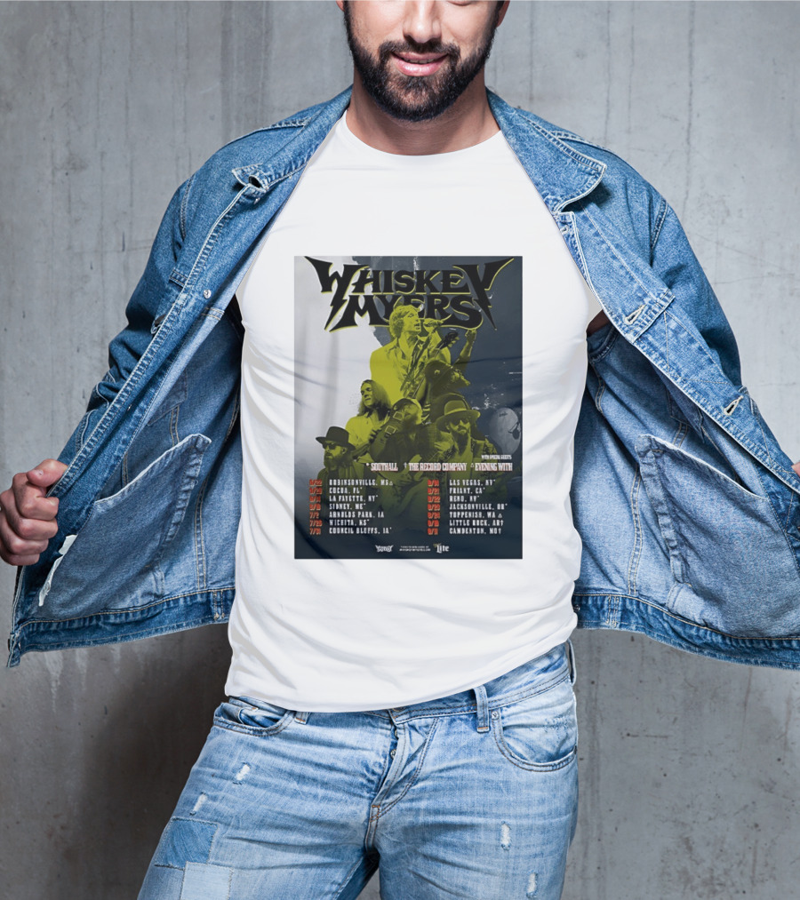 Whiskey Myers 2026 Tour North America Dates With Southall And The Record Company T-Shirt