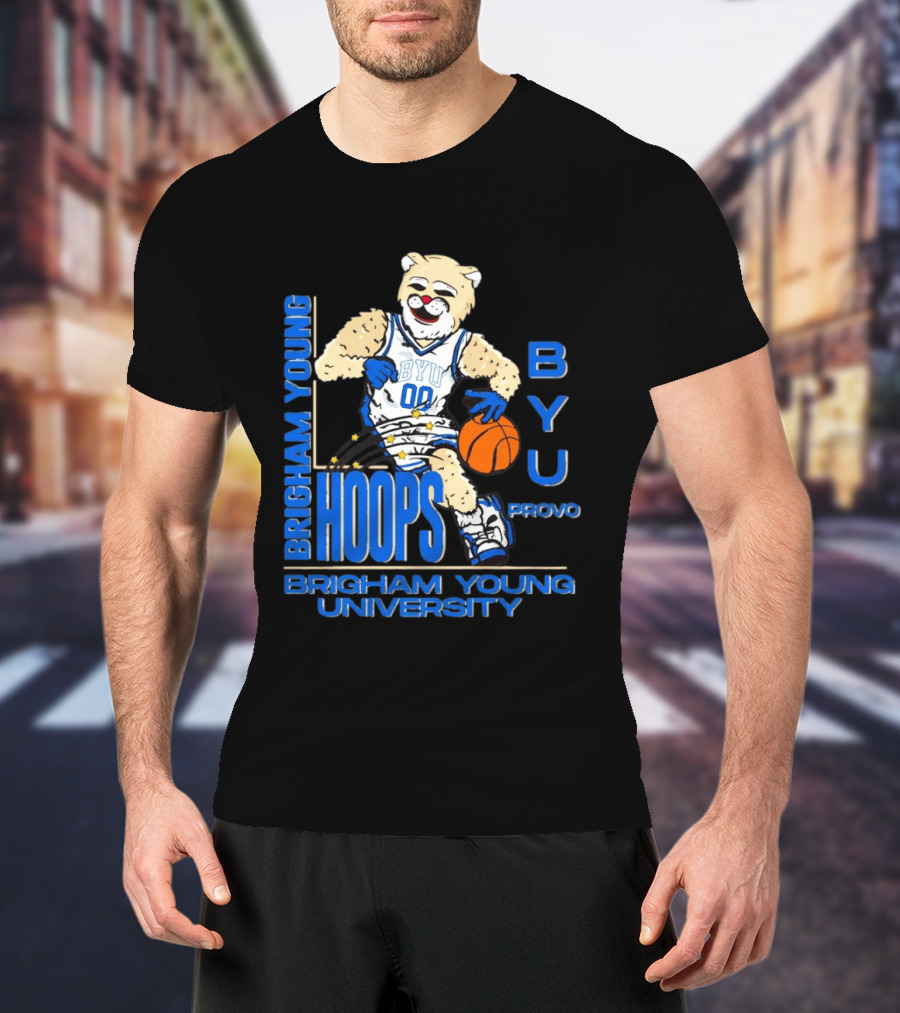 Brigham Young University Hoops BYU Provo Basketball Bear T-Shirt