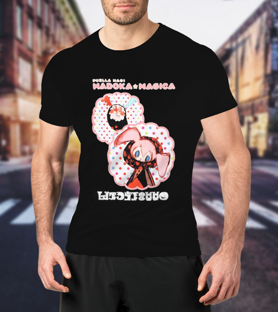 Puella Magi Madoka Magica Cute Kawaii Kyubey Quilt T-Shirt