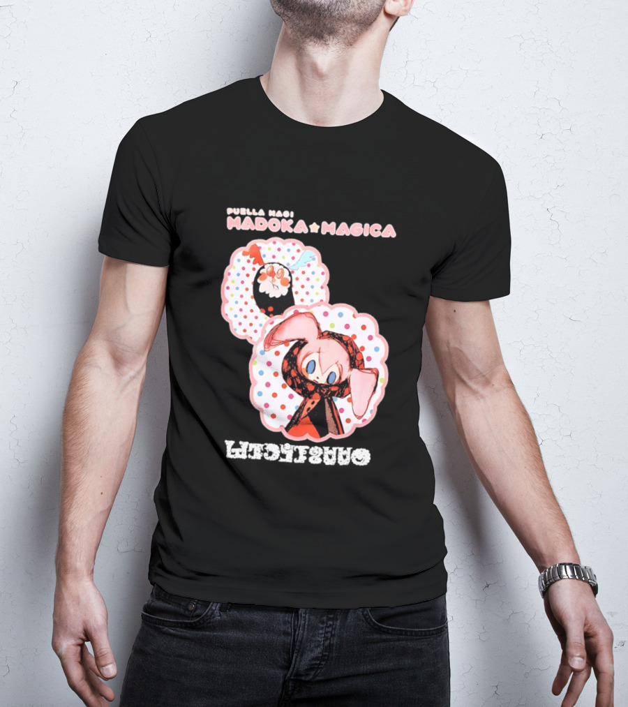 Puella Magi Madoka Magica Cute Kawaii Kyubey Quilt T-Shirt