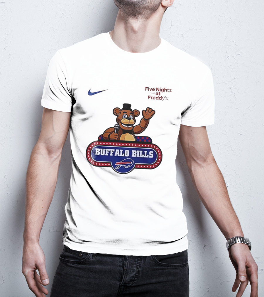 Buffalo Bills Five Nights At Freddy's Freddy Fazbear Collaboration T-Shirt
