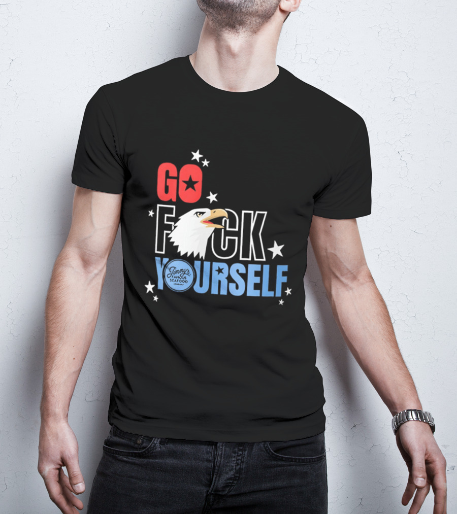 Go Fck Yourself Eagle Star Patriotic Humor T-Shirt