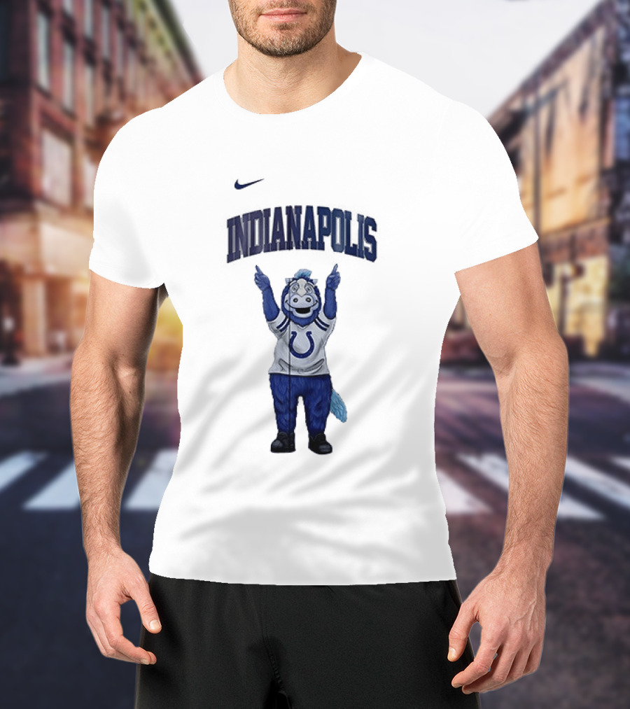 Indianapolis Colts Mascot Blue Celebrating Teacher Appreciation Month T-Shirt