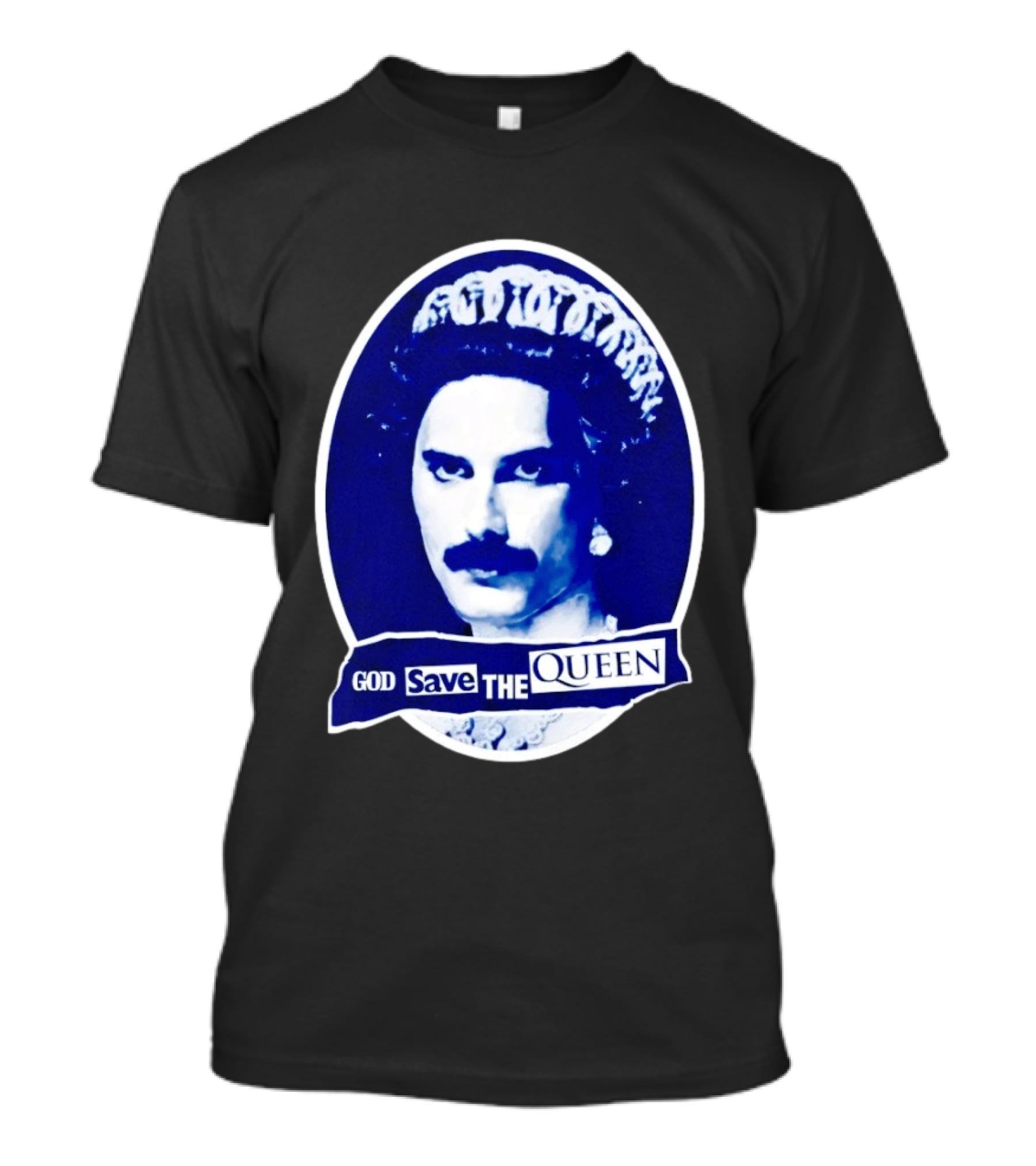God Save The Queen Freddy Mercury Regal Punk Icon Sticker T-Shirt