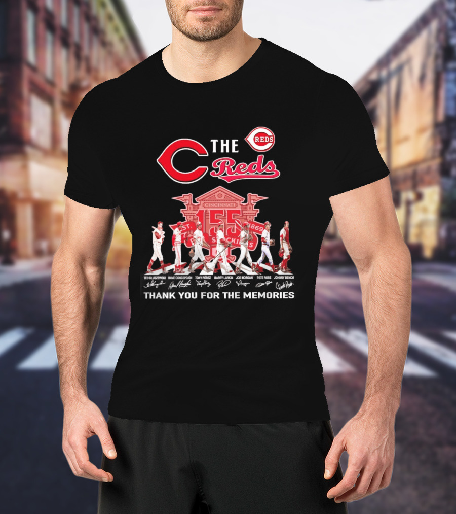 Cincinnati Reds Abbey Road 150th Anniversary Thank You For The Memories T-Shirt