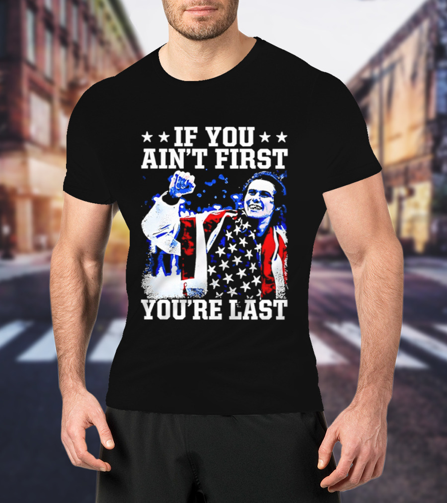 Jack Hughes If You Ain't First You're Last 2026 Winter Olympics USA Flag Victory T-Shirt