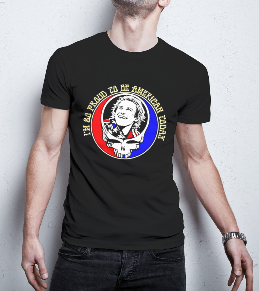 Us Hockey Team Grateful Dead Stealie It's So Proud To Be American Today Jack Hughes American Hero 2026 Winter Olympic Hockey T-Shirt
