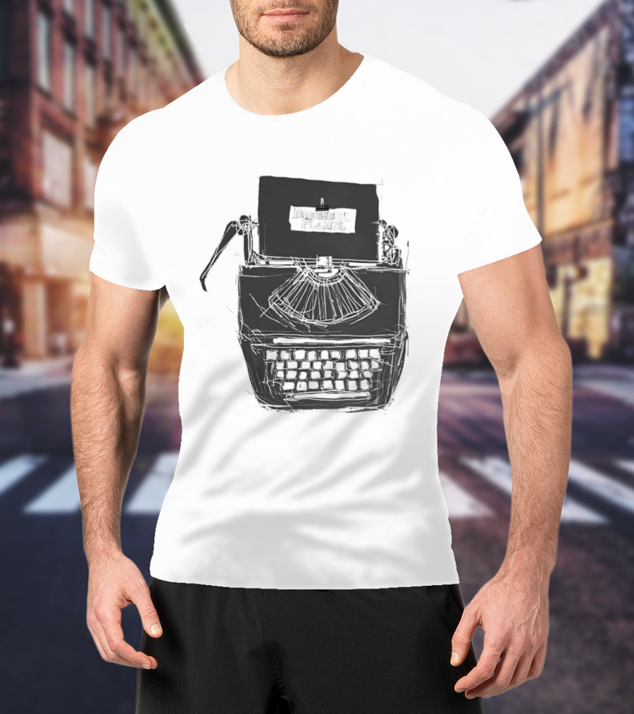Typewriter Paragraph Planet Book Lovers Novelists Retro Writer Aesthetic T-Shirt