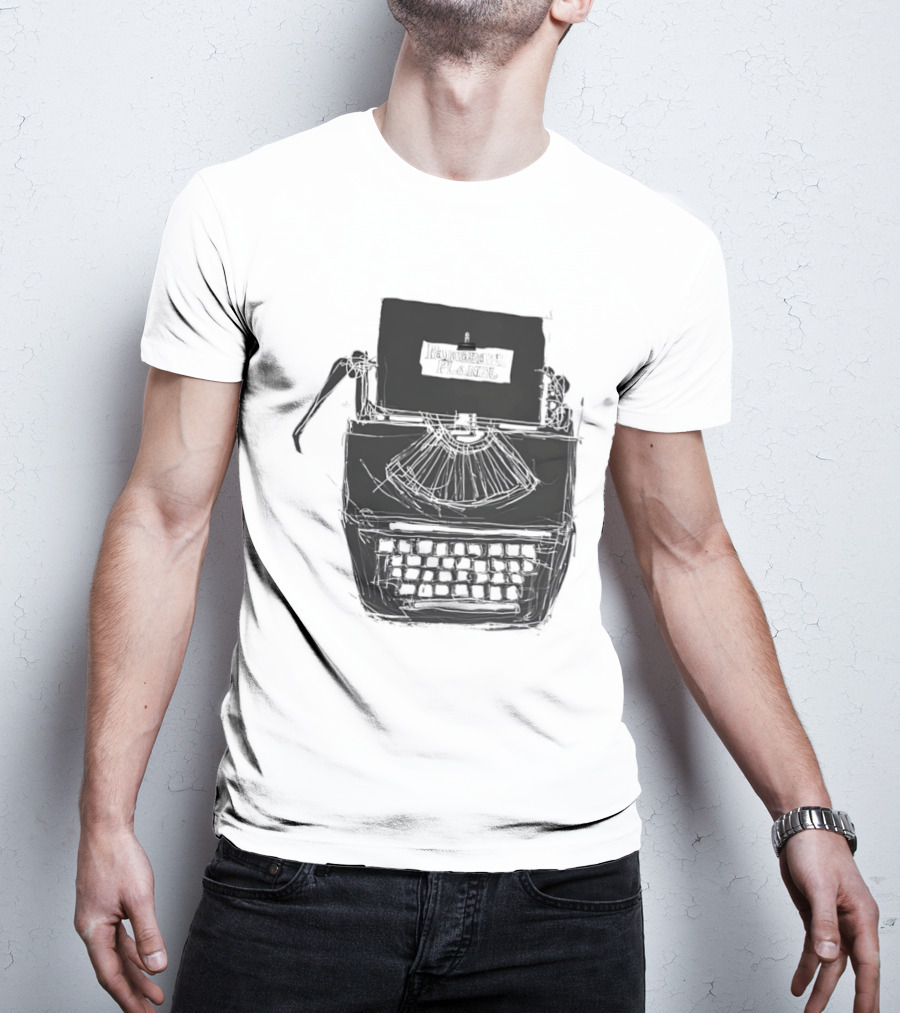 Typewriter Paragraph Planet Book Lovers Novelists Retro Writer Aesthetic T-Shirt