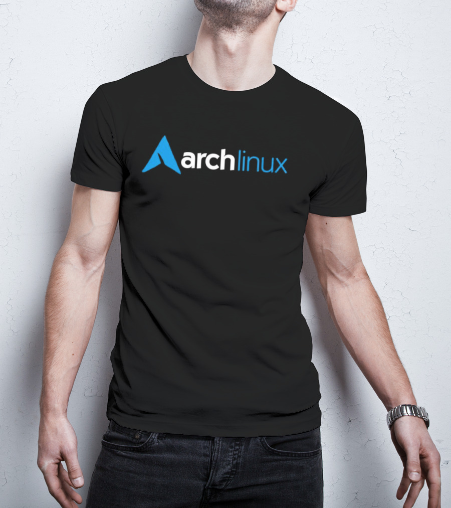 Archlinux Blue And White T-Shirt