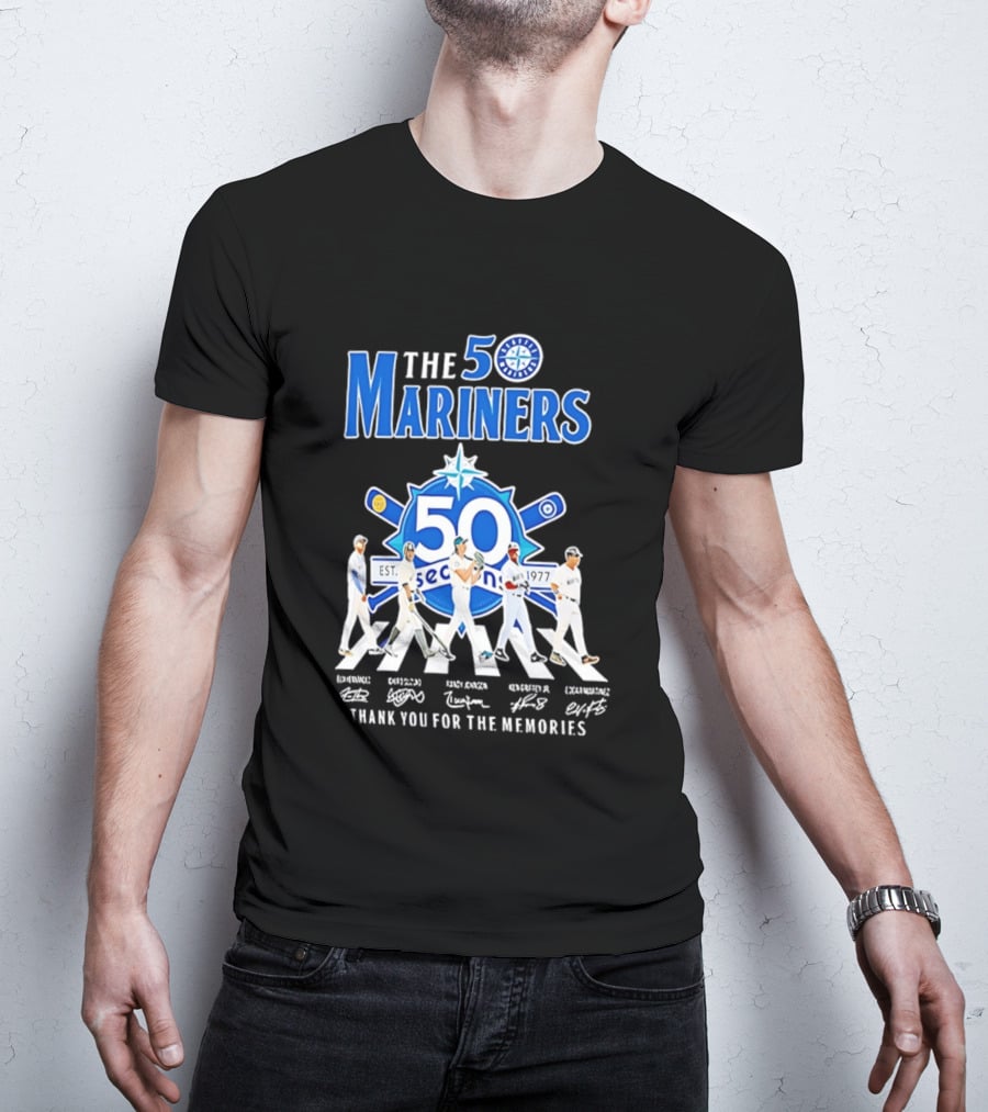 50 Seasons Seattle Mariners Thank You For The Memories 1977 2027 T-Shirt