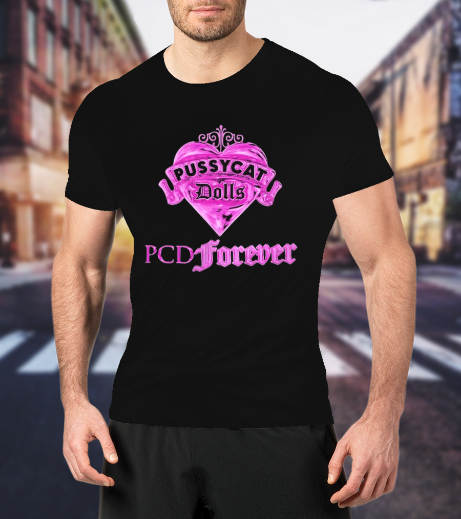Pussycat Dolls PCD Forever Pink Heart T-Shirt