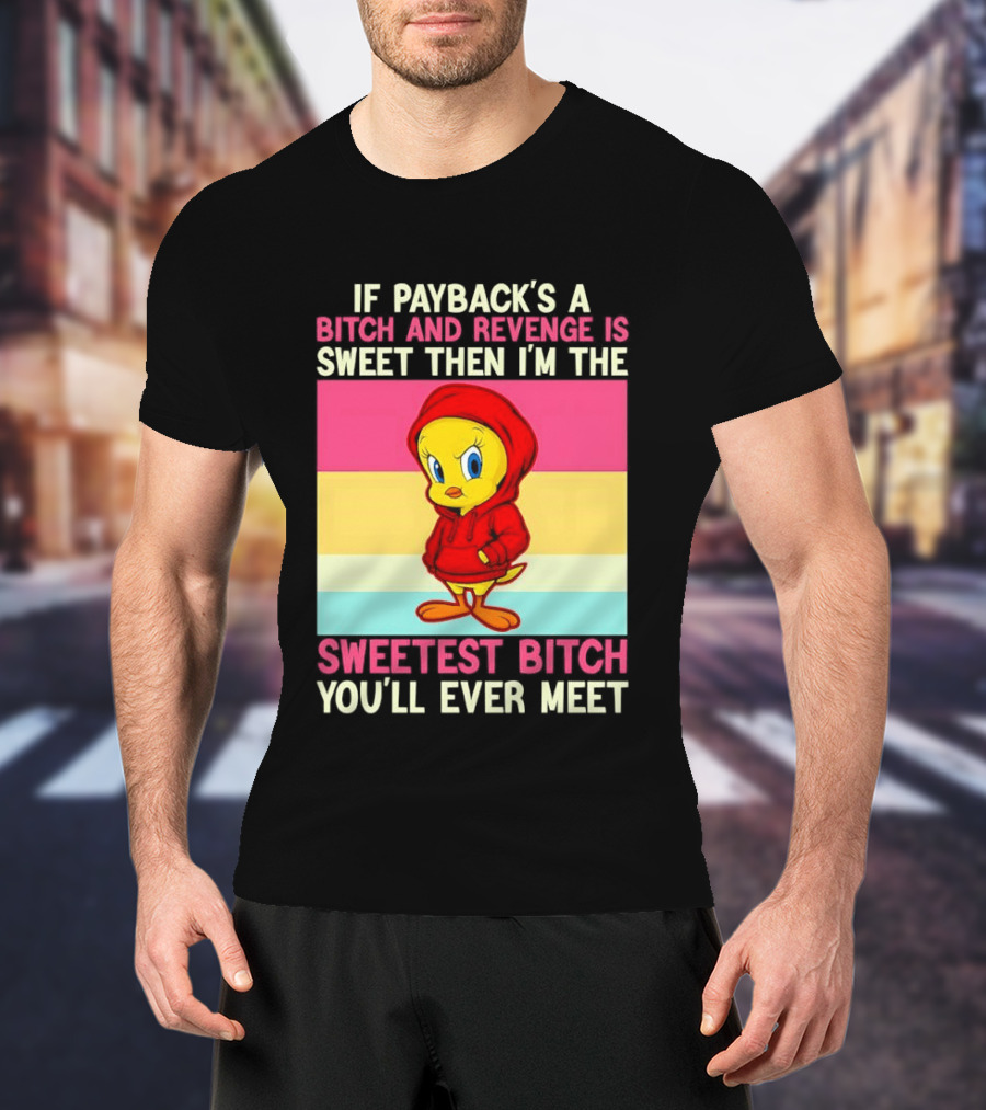 Tweety Bird If Payback's A Bitch And Revenge Is Sweet Then I'm The Sweetest Bitch You'll Ever Meet T-Shirt