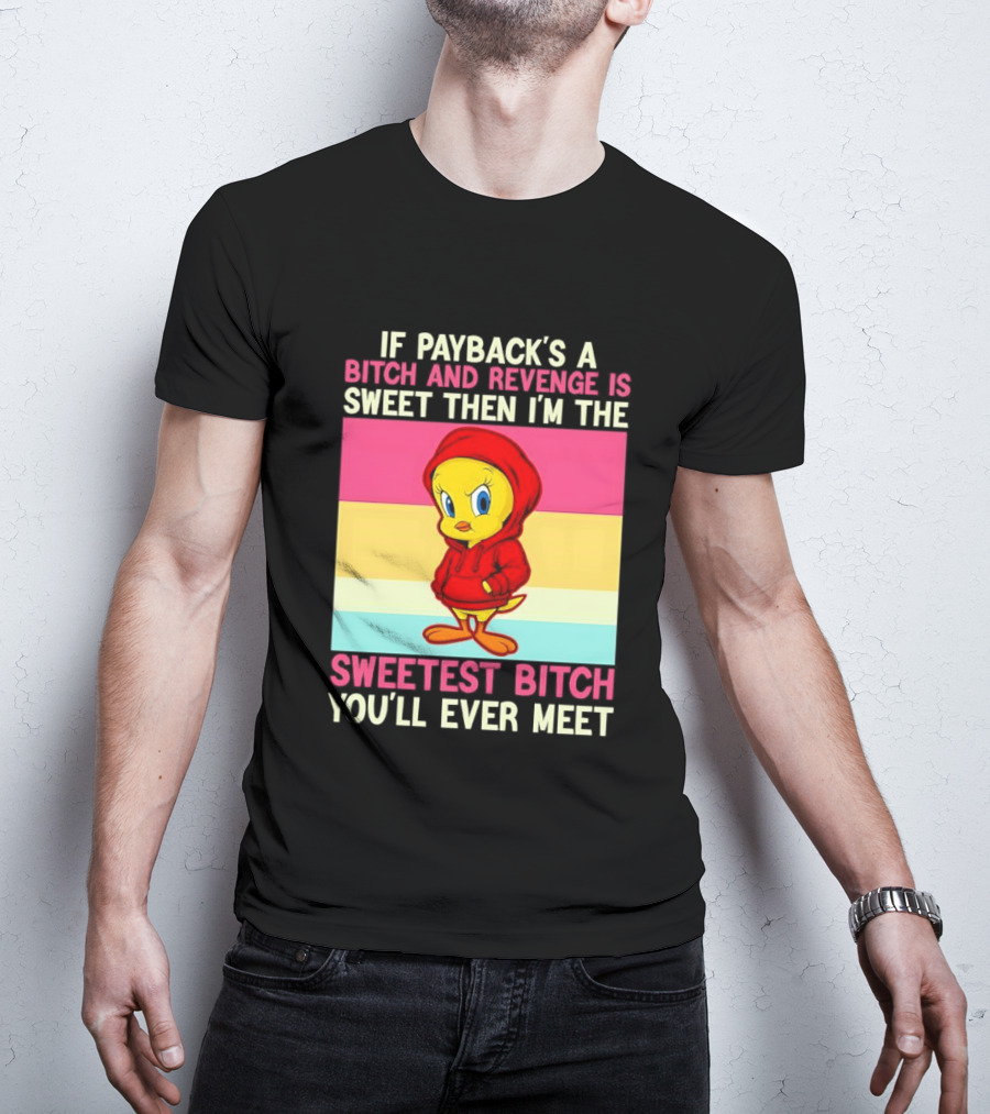 Tweety Bird If Payback's A Bitch And Revenge Is Sweet Then I'm The Sweetest Bitch You'll Ever Meet T-Shirt