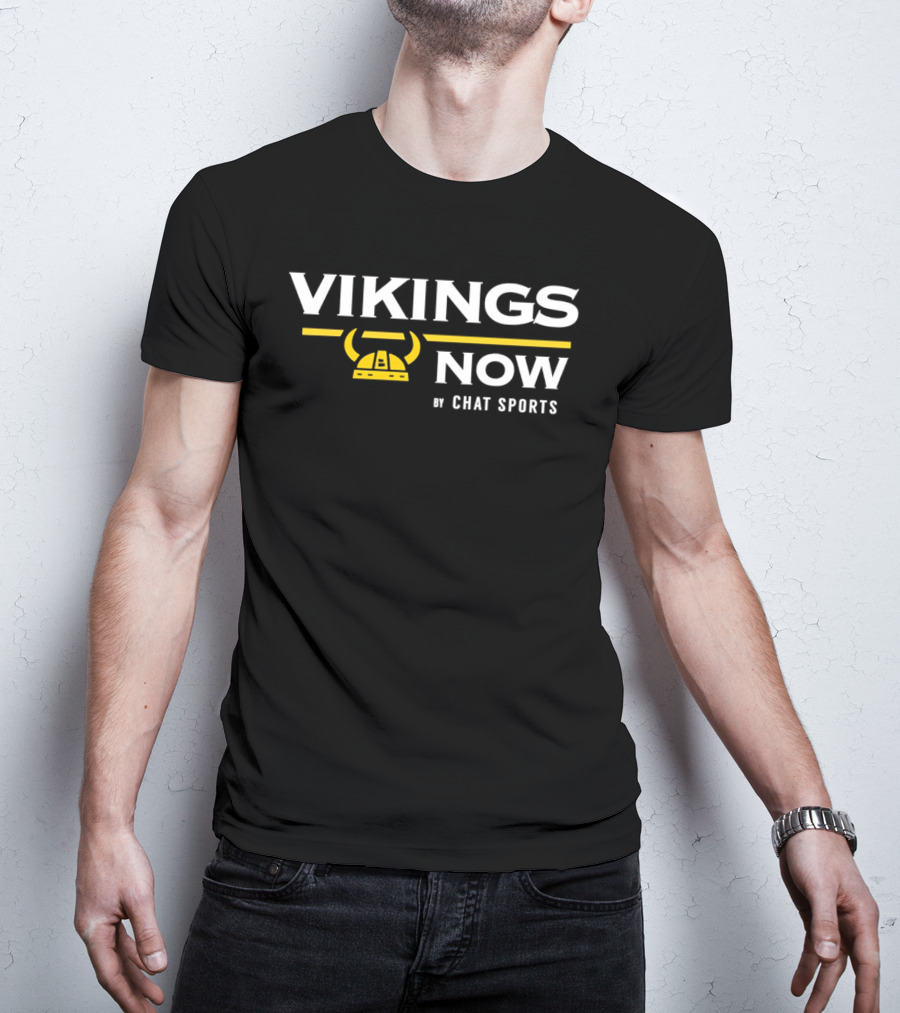 Vikings Now Chat Sports Minnesota Vikings Horns Helmets T-Shirt