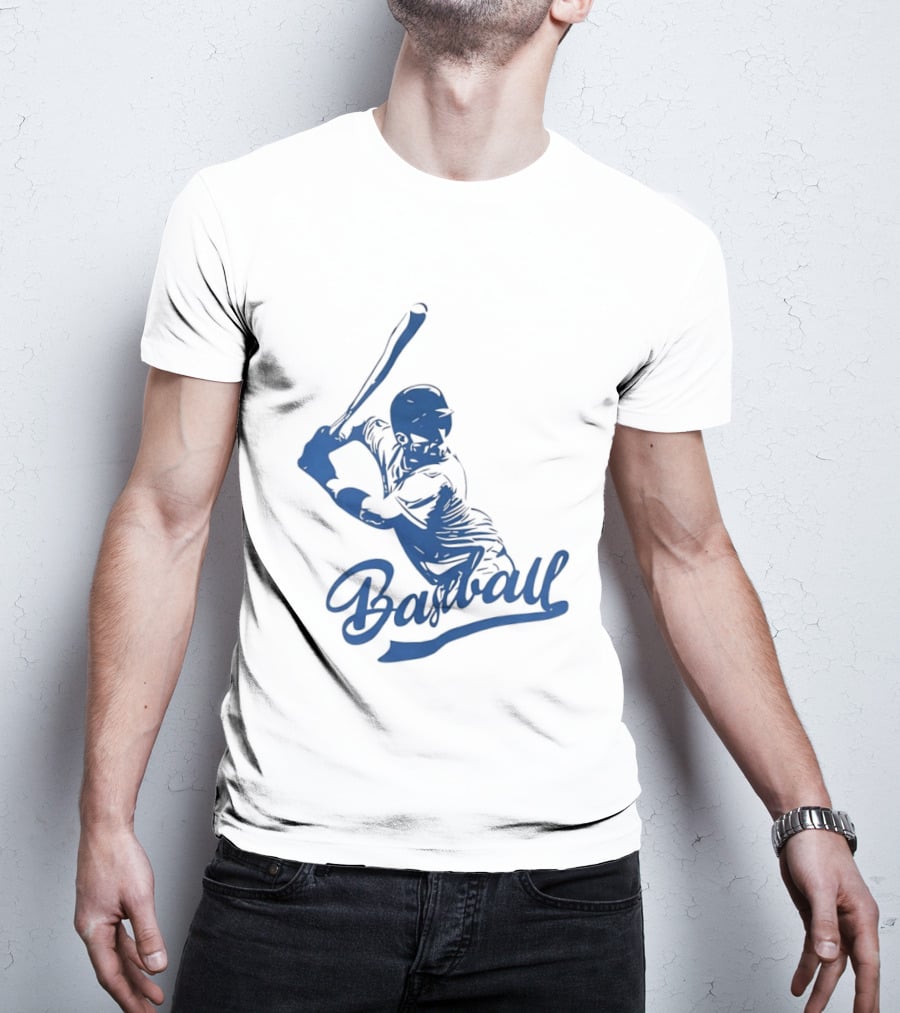 Middle Tennessee Blue Raiders Baseball Player Batting Action T-Shirt