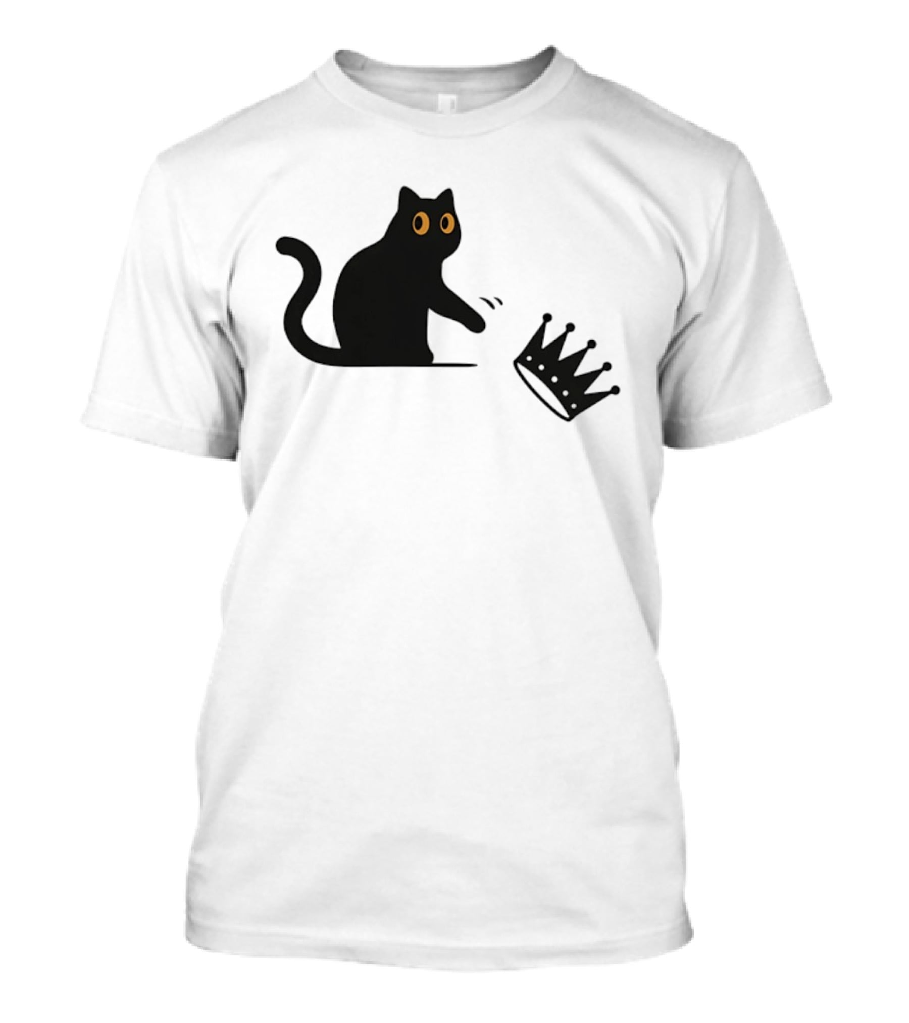 No Kings Cat 2026 Meme Black Cat And Crown T-Shirt