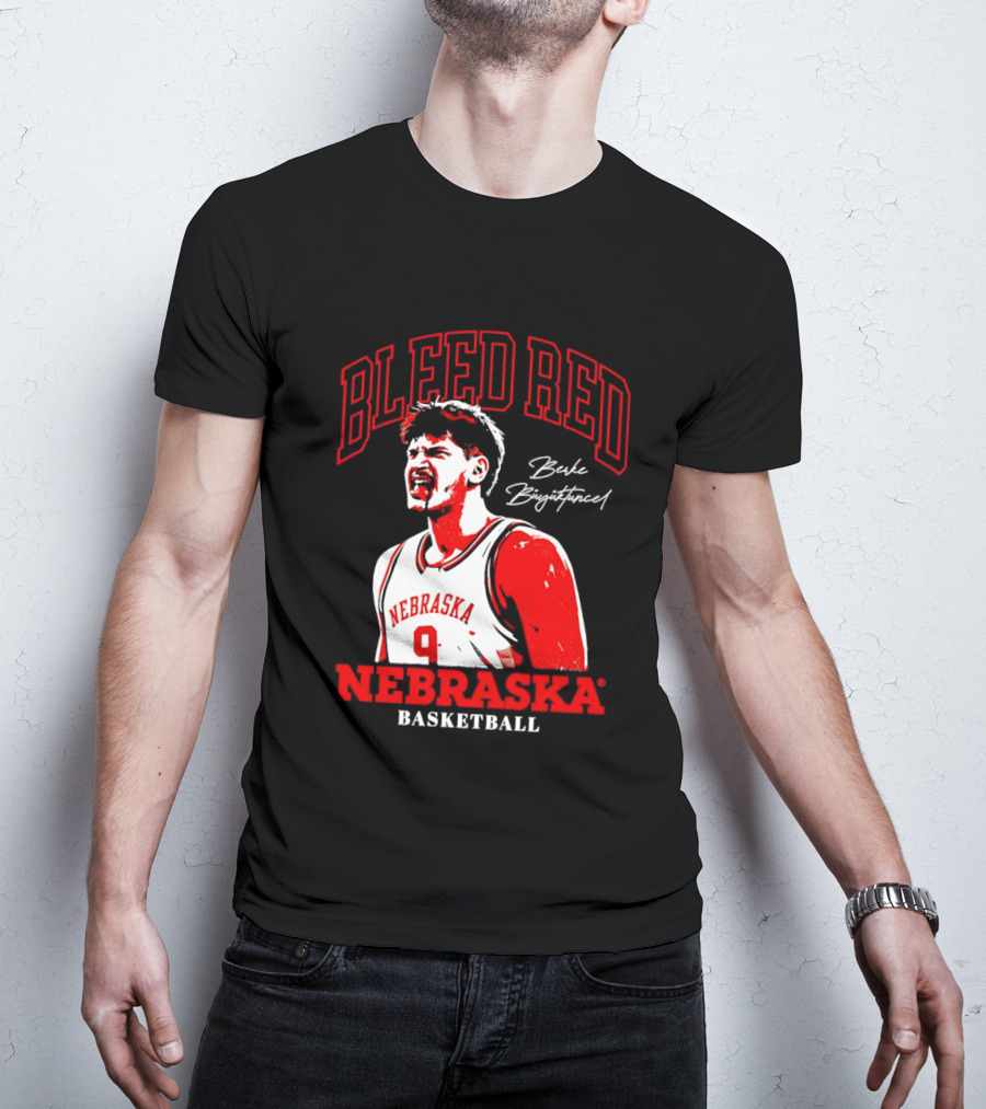 Bleed Red Berke Buyuktuncel Nebraska Basketball T-Shirt