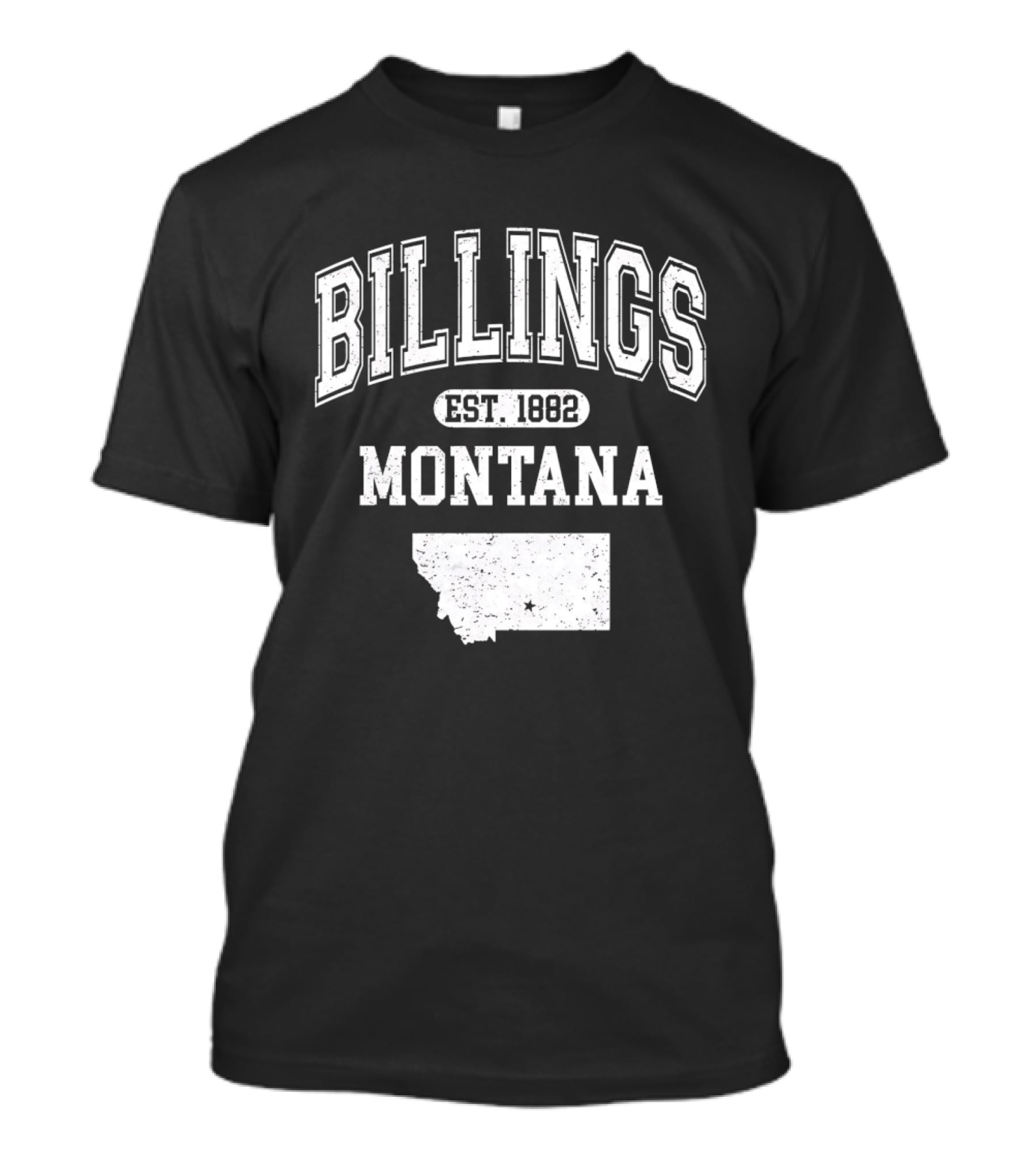 Billings Montana Est 1882 Varsity With State Map T-Shirt