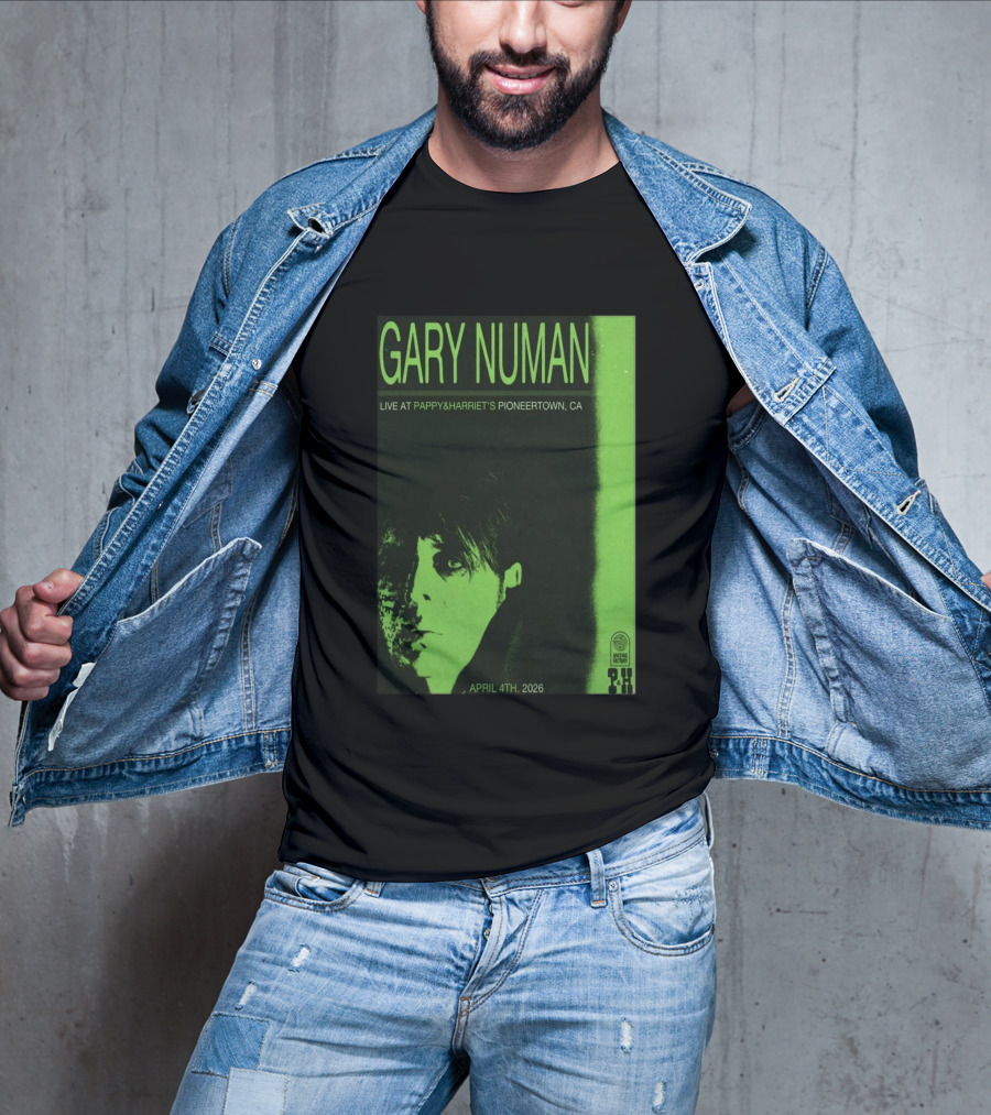 Gary Numan Live At Pappy & Harriet's Pioneertown CA April 4th 2026 T-Shirt