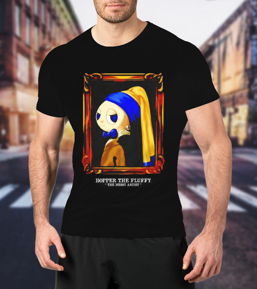 Hopper The Fluffy With A Pearl Earring Classic Masterpiece T-Shirt