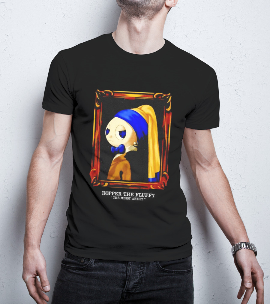 Hopper The Fluffy With A Pearl Earring Classic Masterpiece T-Shirt