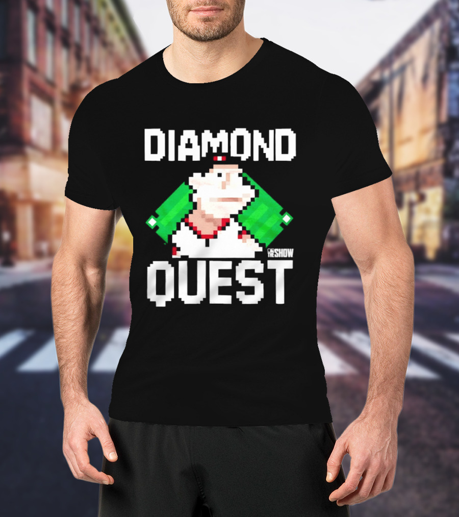 MLB The Show Diamond Quest Pixelated Baseball Adventure T-Shirt