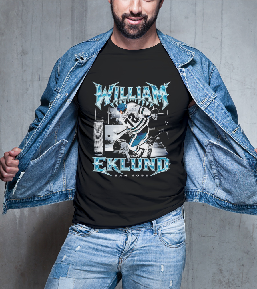 William Eklund San Jose Ice Hockey Player 72 Jersey T-Shirt