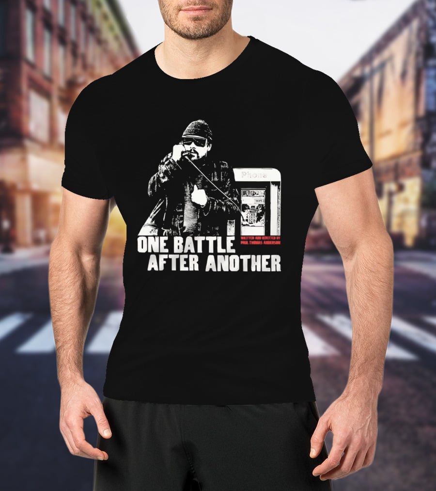 One Battle After Another Phone Booth Action T-Shirt