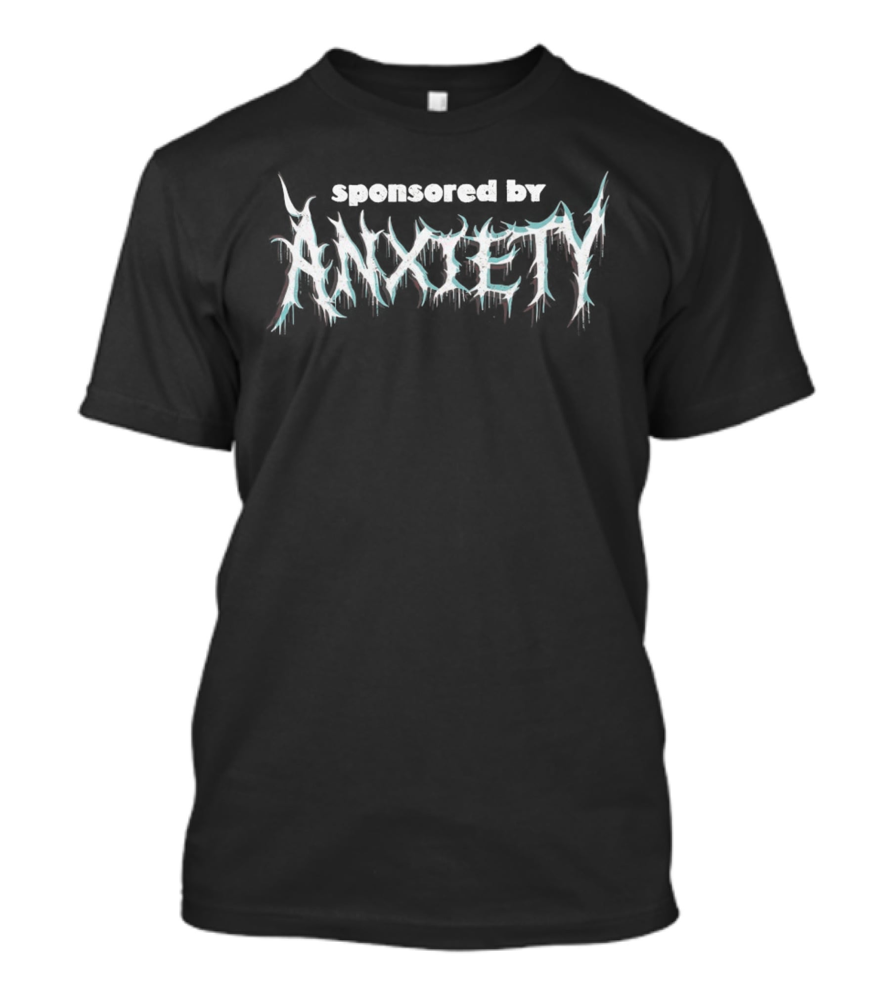 Sponsored By ANXIETY Wavy Neon T-Shirt