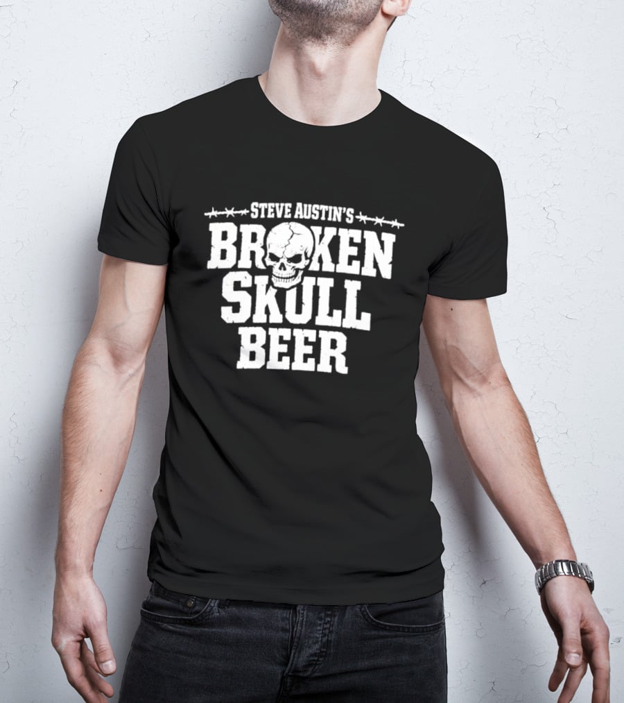 Steve Austin's Broken Skull Beer Retro Skull T-Shirt