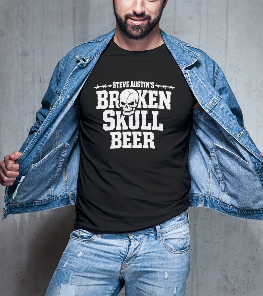 Steve Austin's Broken Skull Beer Retro Skull T-Shirt