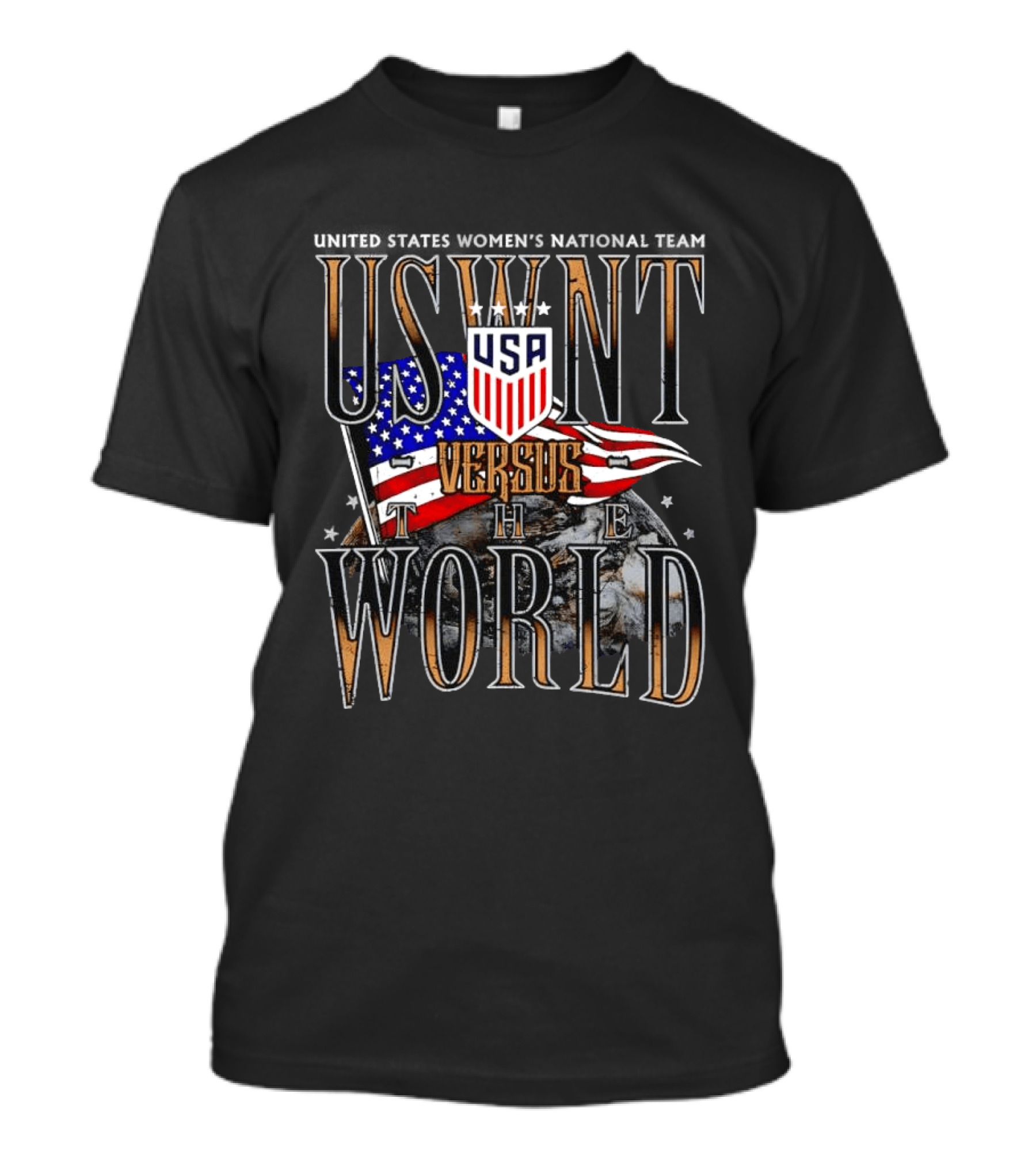 USWNT USA Versus The World Flag T-Shirt