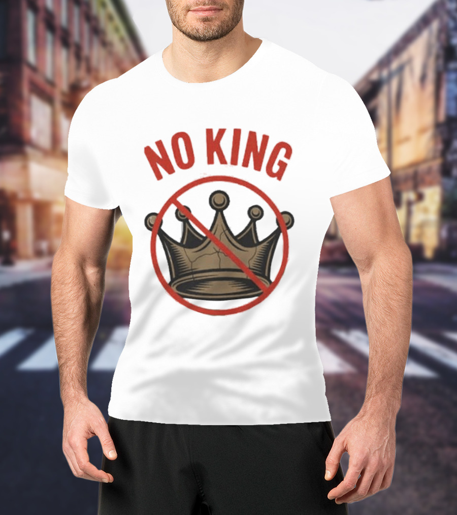 No King Anti Trump Crown Protest T-Shirt