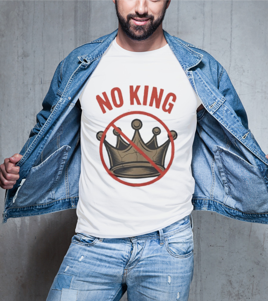 No King Anti Trump Crown Protest T-Shirt