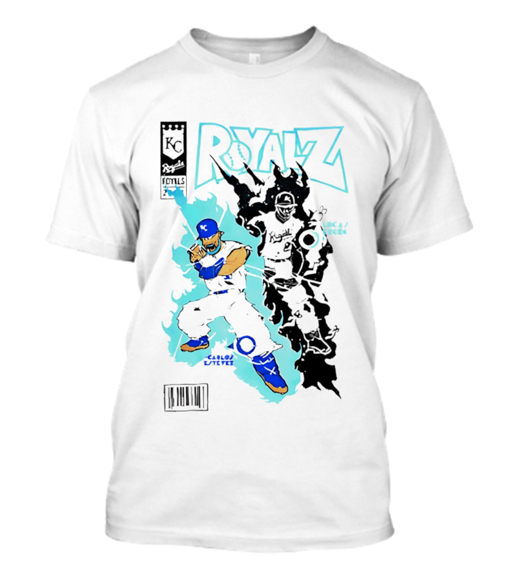 KC Royals Estévez Erceg Royalz Cartoon Baseball T-Shirt