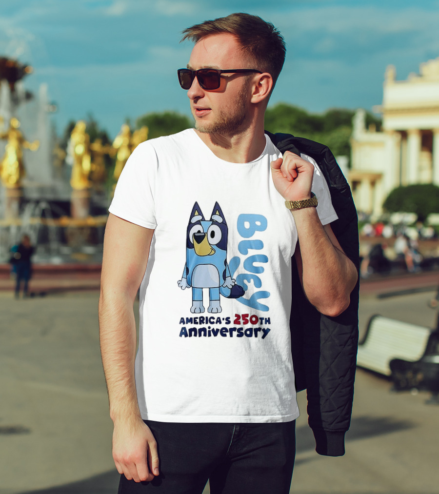 Bluey America's 250th Anniversary Celebrating Little Moments Big Freedom T-Shirt