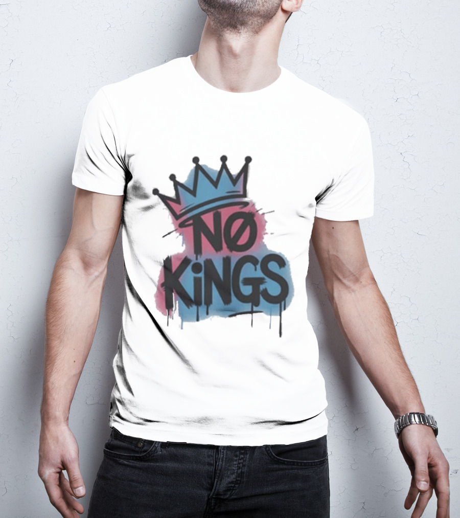No Kings Day Graffiti Crown Street T-Shirt