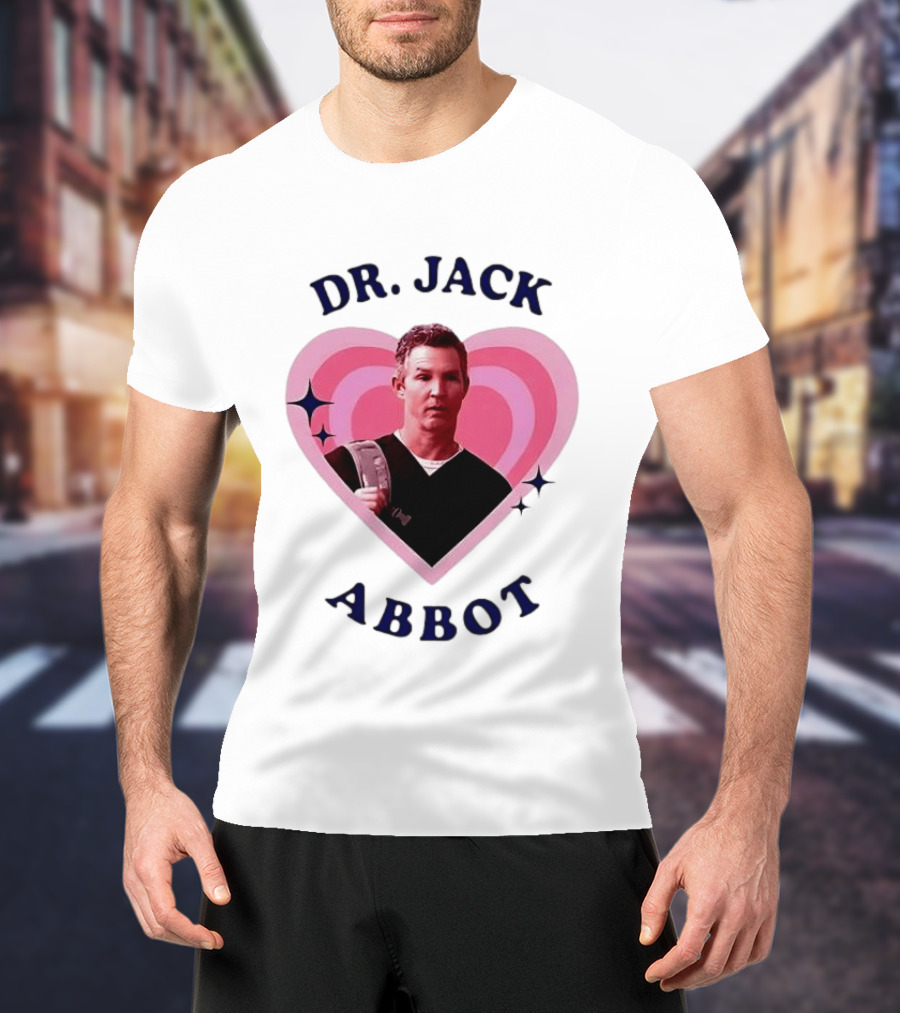 Dr. Jack Abbot Heart Retro Style Pink And Blue T-Shirt