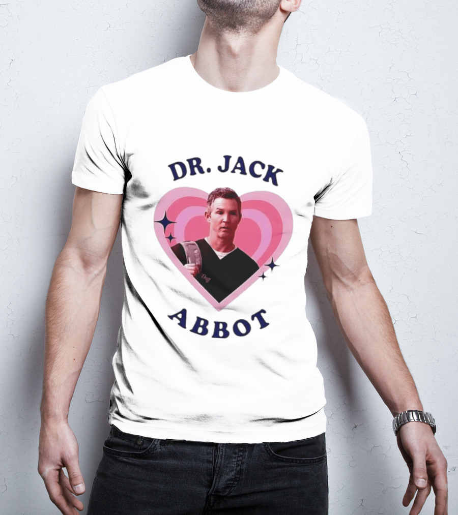 Dr. Jack Abbot Heart Retro Style Pink And Blue T-Shirt