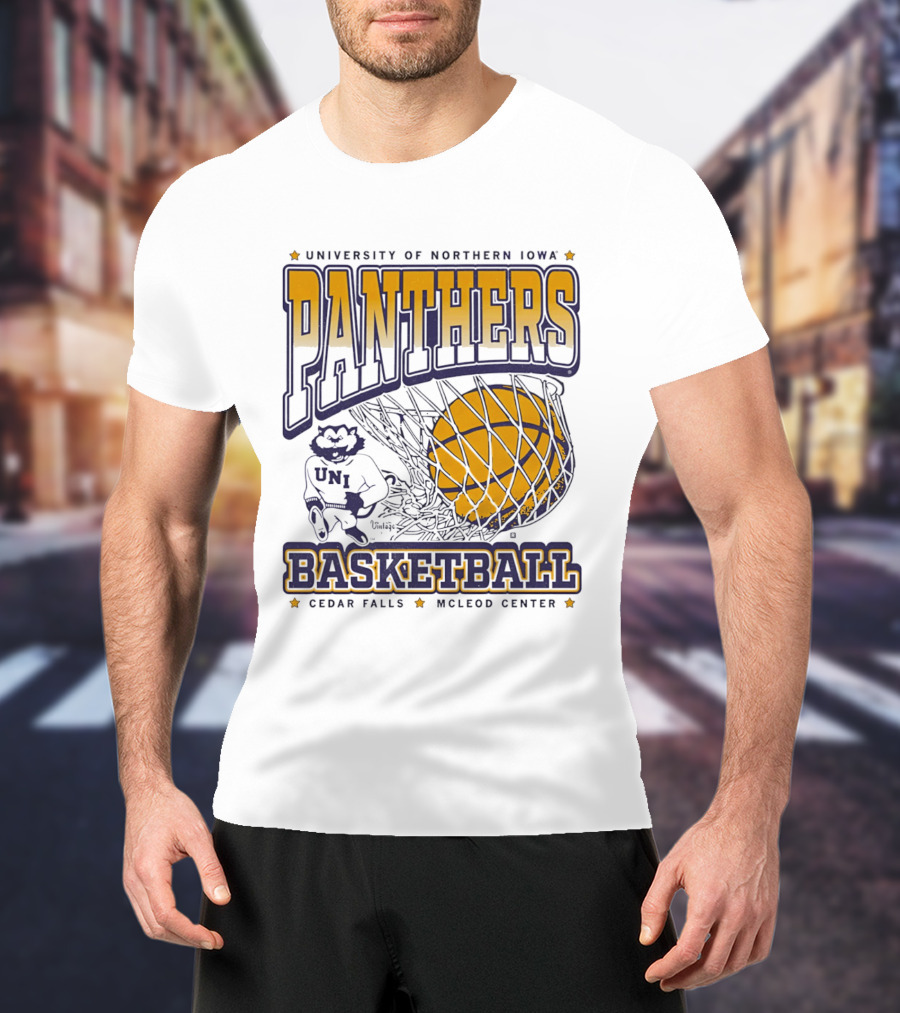 University Of Northern Iowa Panthers Basketball Cedar Falls McLeod Center UNI Panthers T-Shirt